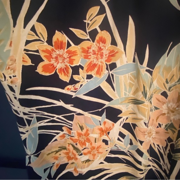 ZARA made in Morocco black shirt dress with floral detail. Size Medium. - Picture 5 of 14